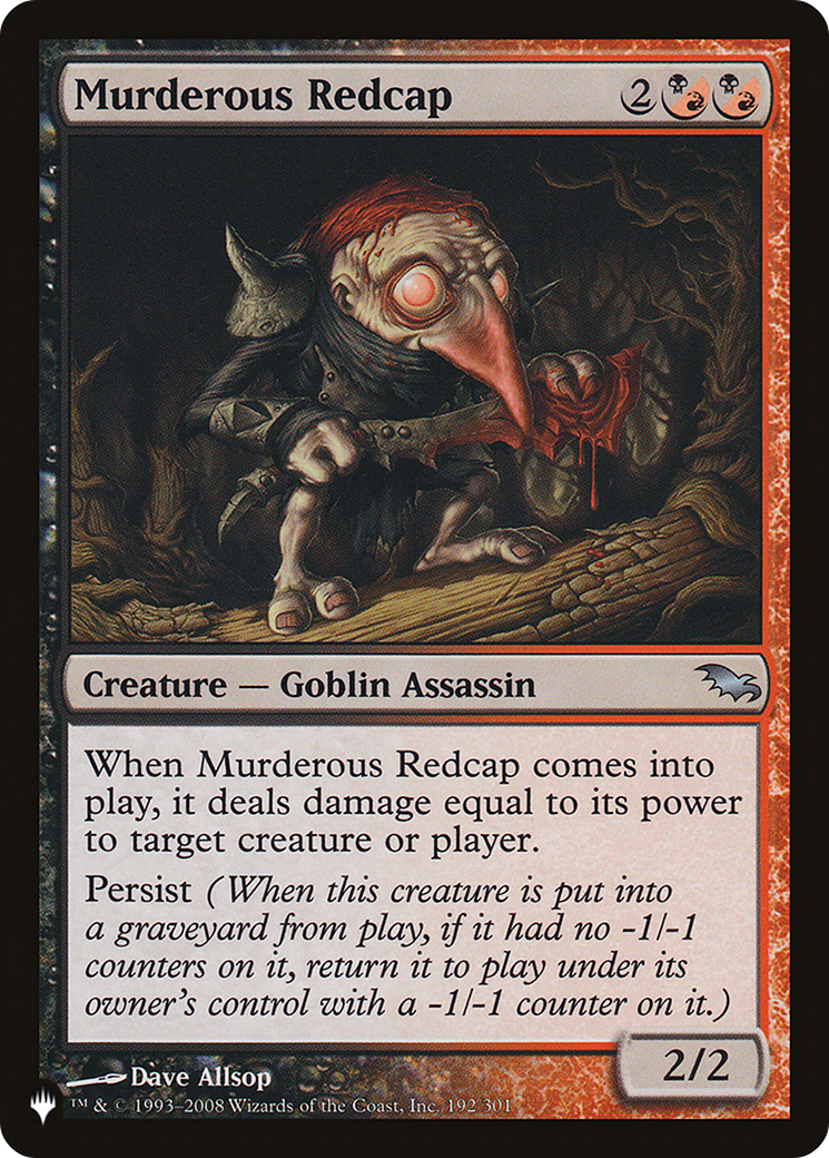 Murderous Redcap (LIST-SHM-192) [The List]