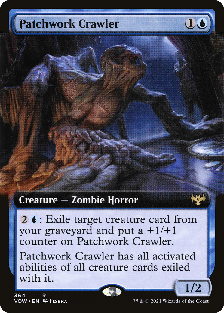 Patchwork Crawler (VOW-364) [Innistrad: Crimson Vow]: (Extended Art) Foil