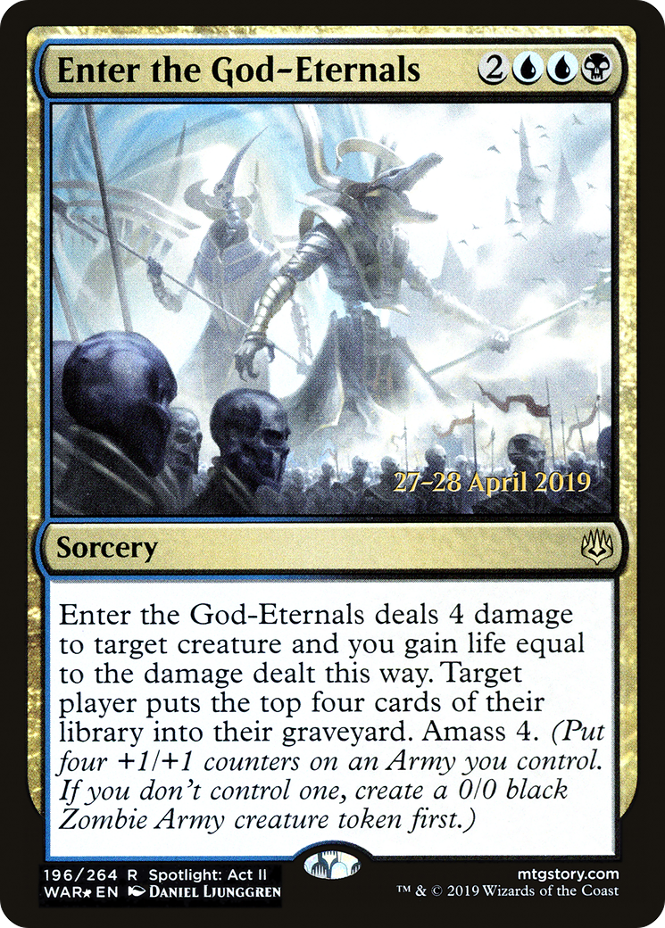 Enter the God-Eternals (PRE-196S) [War of the Spark Promos] Foil
