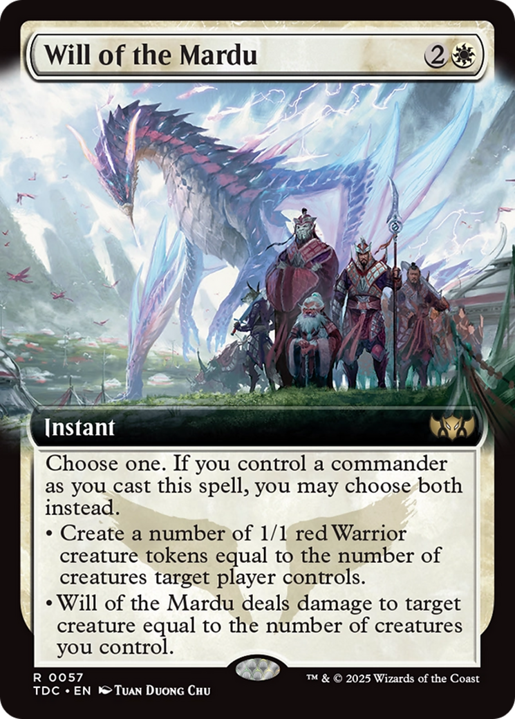Will of the Mardu (TDC-057) [Commander: Tarkir: Dragonstorm]: (Extended Art)