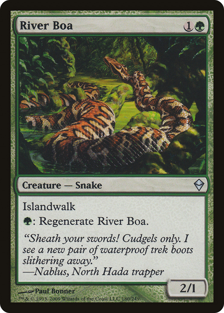 River Boa (ZEN-180) [Zendikar] Foil