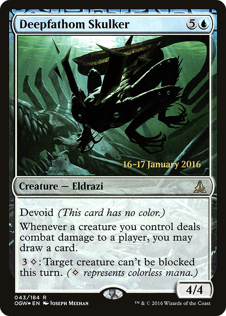 Deepfathom Skulker (PRE-43S) [Oath of the Gatewatch Promos]: (devoid) Foil