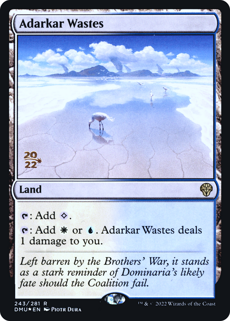 Adarkar Wastes (PRE-243S) [Dominaria United Promos] Foil
