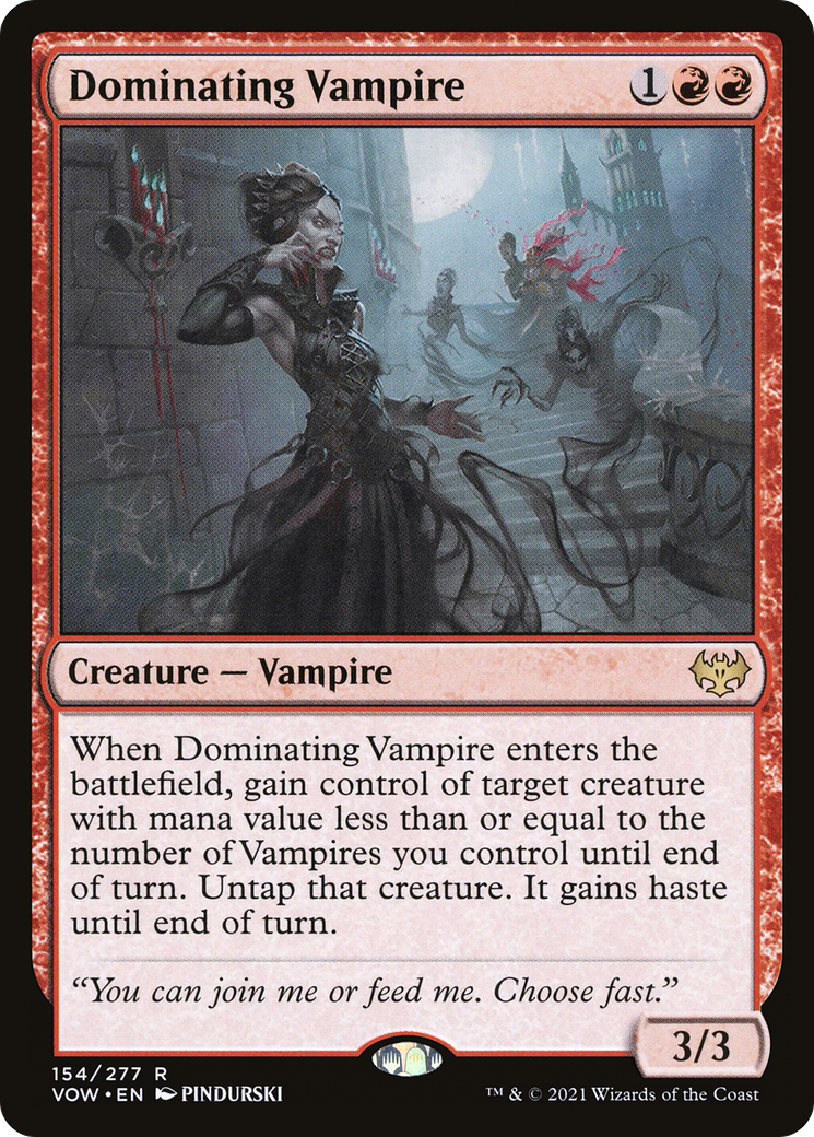 Dominating Vampire (VOW-154) [Innistrad: Crimson Vow] Foil