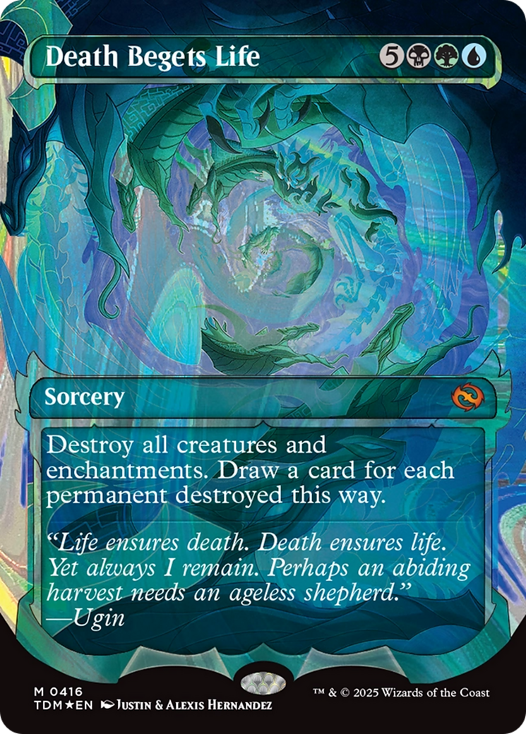 Death Begets Life (TDM-416) [Tarkir: Dragonstorm]: (Showcase) (Borderless) Foil
