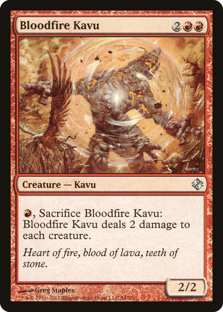 Bloodfire Kavu (DDI-054) [Duel Decks: Venser vs. Koth]