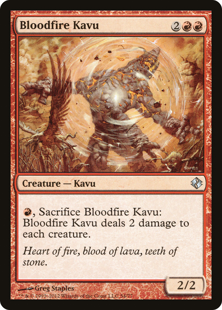 Bloodfire Kavu (DDI-054) [Duel Decks: Venser vs. Koth]