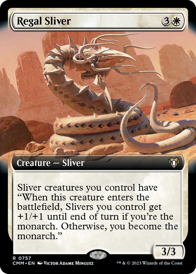 Regal Sliver (CMM-757) [Commander Masters]: (Extended Art)