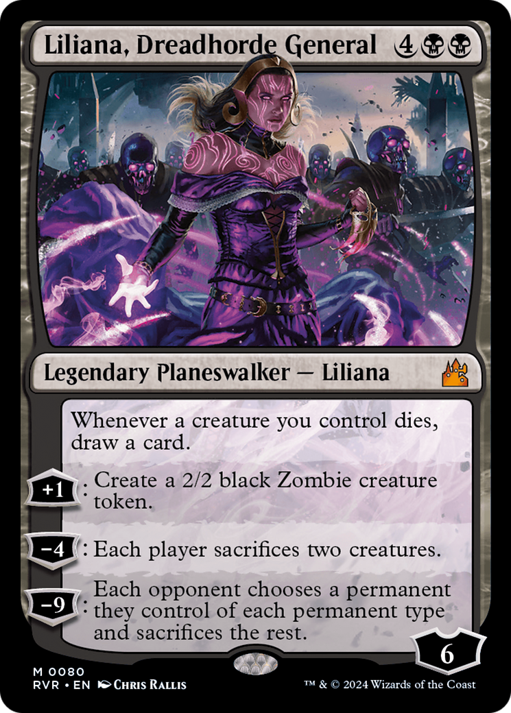 Liliana, Dreadhorde General (RVR-080) [Ravnica Remastered] Foil