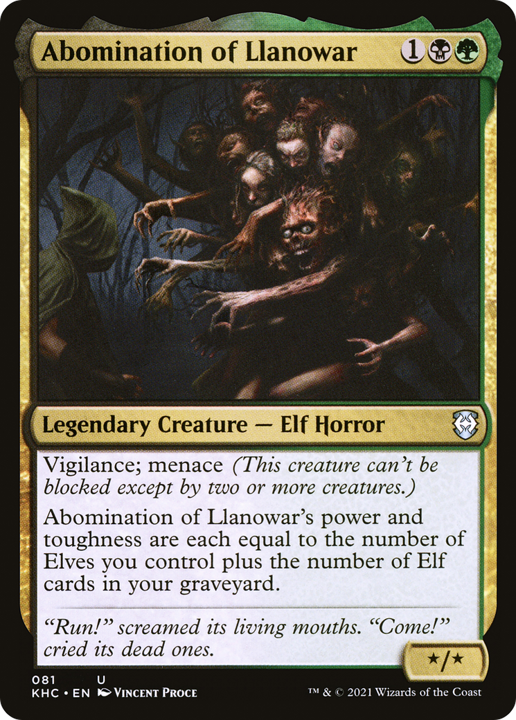 Abomination of Llanowar (KHC-081) [Kaldheim Commander]