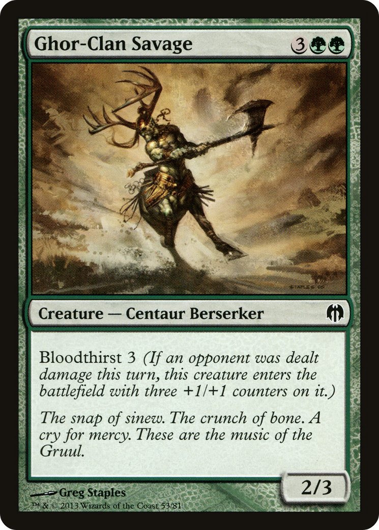 Ghor-Clan Savage (DDL-053) [Duel Decks: Heroes vs. Monsters]