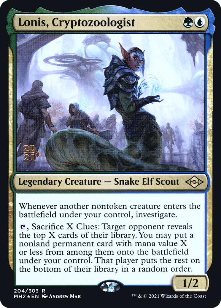 Lonis, Cryptozoologist (PRE-204S) [Modern Horizons 2 Promos] Foil