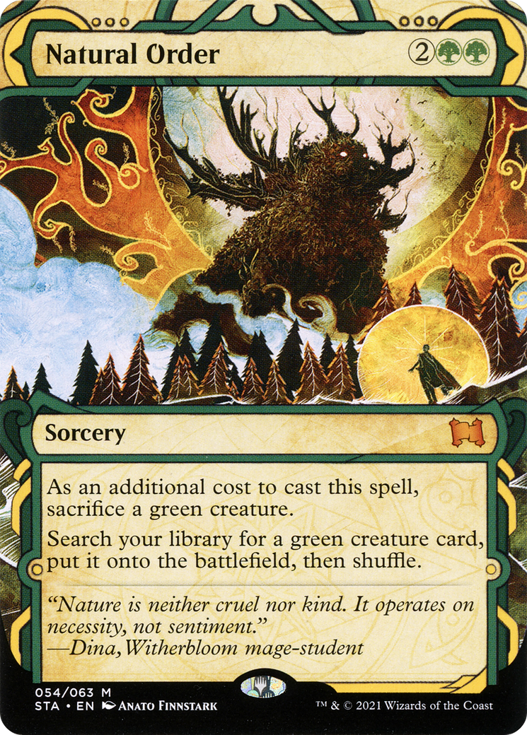 Natural Order (STA-054) (Showcase) (Borderless) [Strixhaven Mystical Archive] Foil