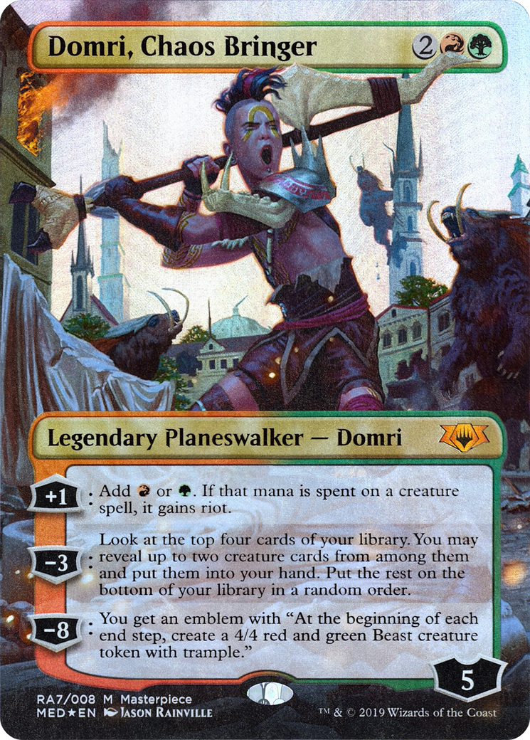 Domri, Chaos Bringer (MED2-RA7) (Borderless) [Mythic Edition] Foil