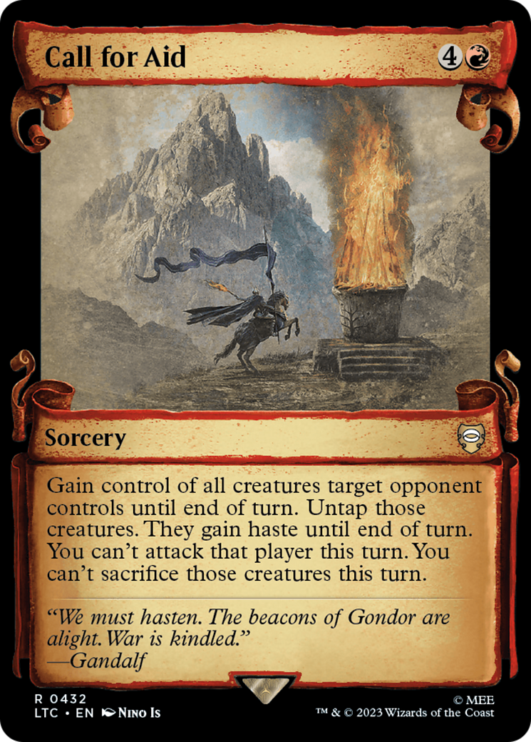 Call for Aid (LTC-432) [Tales of Middle-earth Commander]: (Showcase) Foil