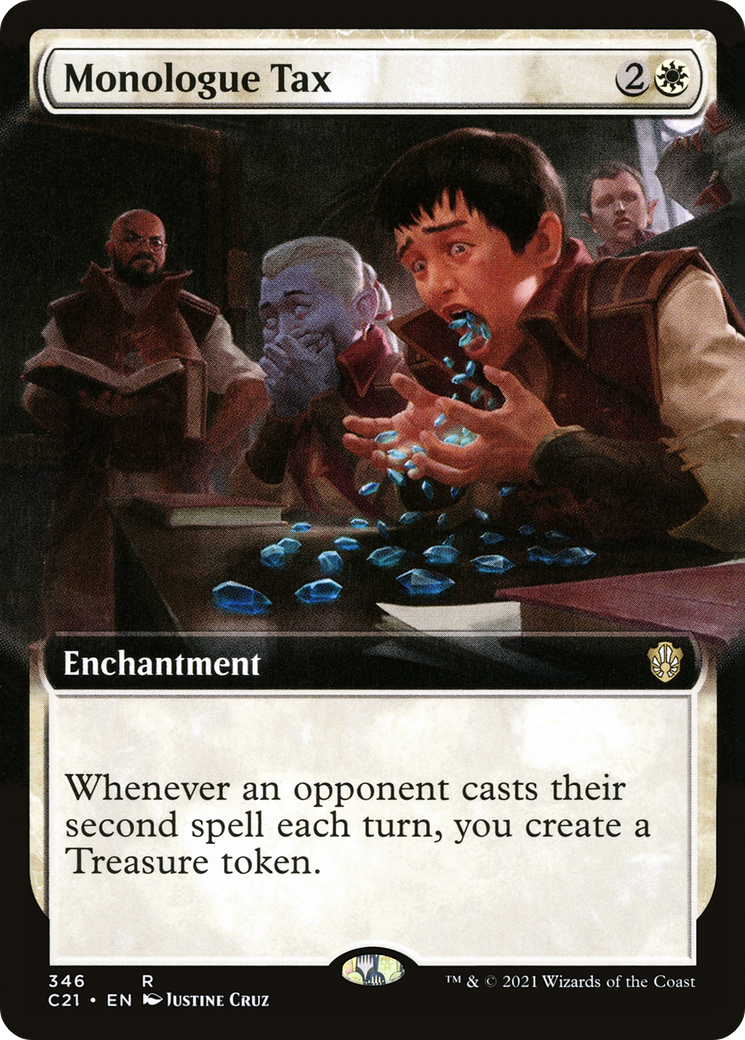 Monologue Tax (Extended Art) (C21-346) [Commander 2021]