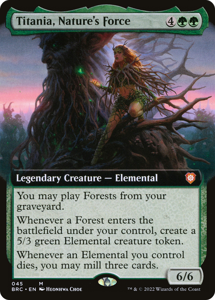 Titania, Nature's Force (BRC-045) [The Brothers' War Commander]: (Extended Art)