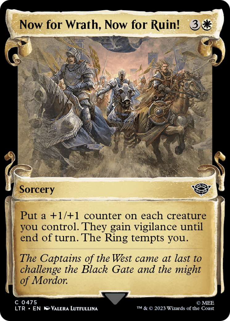 Now for Wrath, Now for Ruin! (LTR-475) [The Lord of the Rings: Tales of Middle-earth]: (Showcase) Foil
