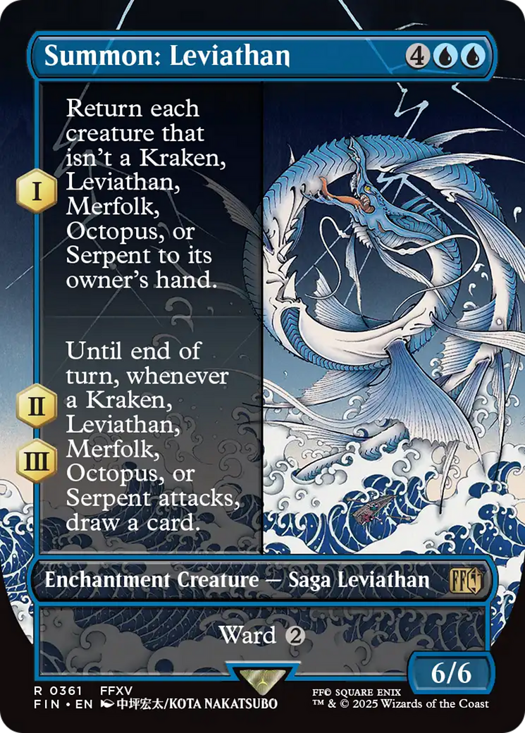Summon: Leviathan (Borderless) (FIN-361) [FINAL FANTASY] (Borderless) Foil
