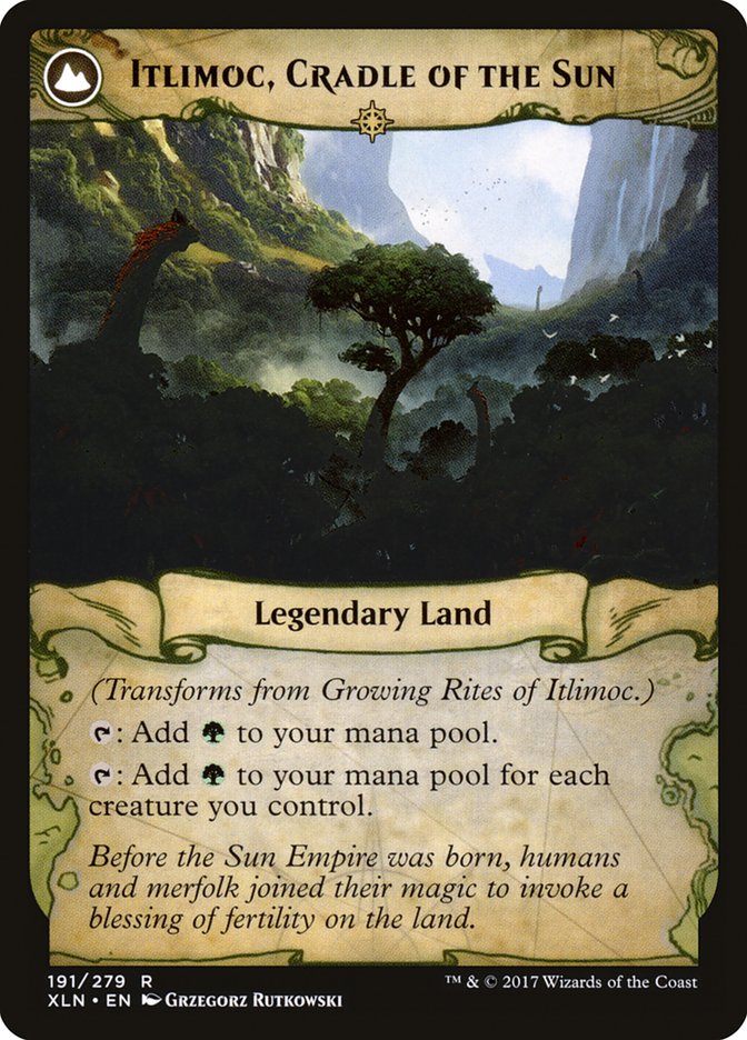 Growing Rites of Itlimoc // Itlimoc, Cradle of the Sun (XLN-191) [Ixalan]: (compasslanddfc) Foil