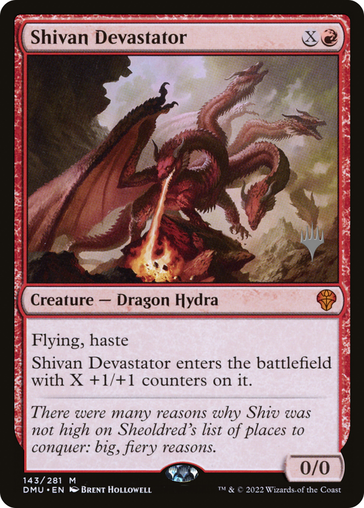 Shivan Devastator (PPDMU-143) [Promo Pack: Dominaria United Promos]