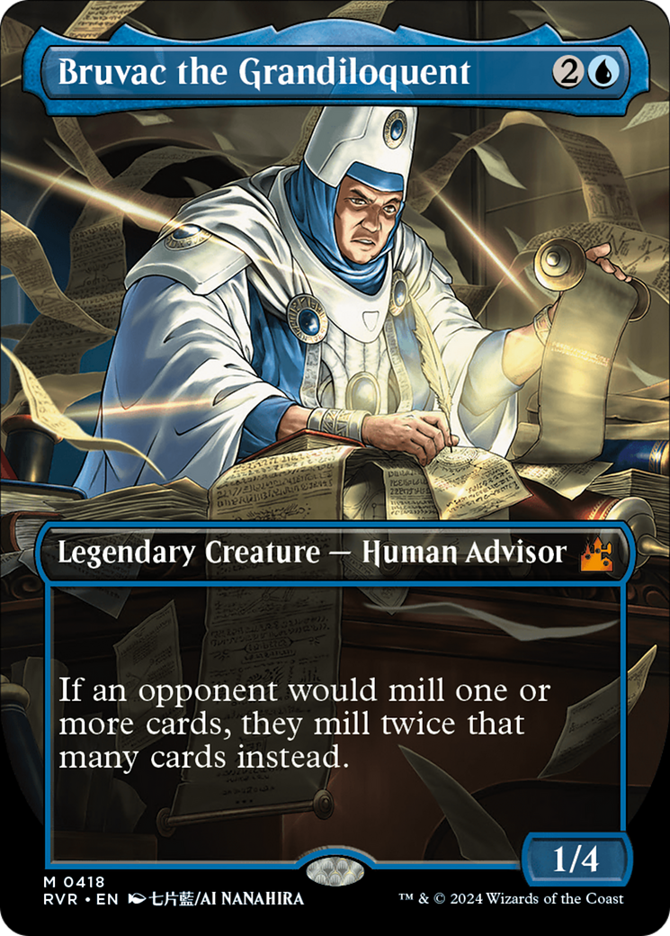 Bruvac the Grandiloquent (RVR-418) [Ravnica Remastered] (Borderless) Foil