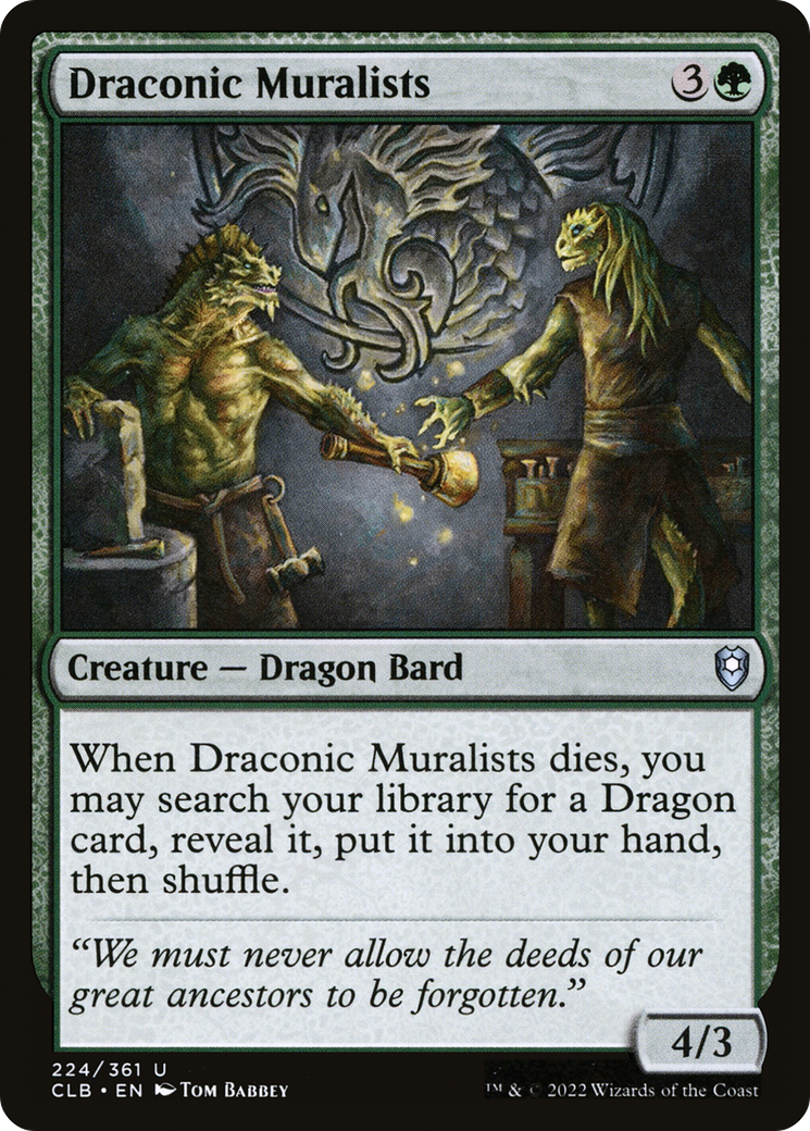 Draconic Muralists (CLB-224) [Commander Legends: Battle for Baldur's Gate]