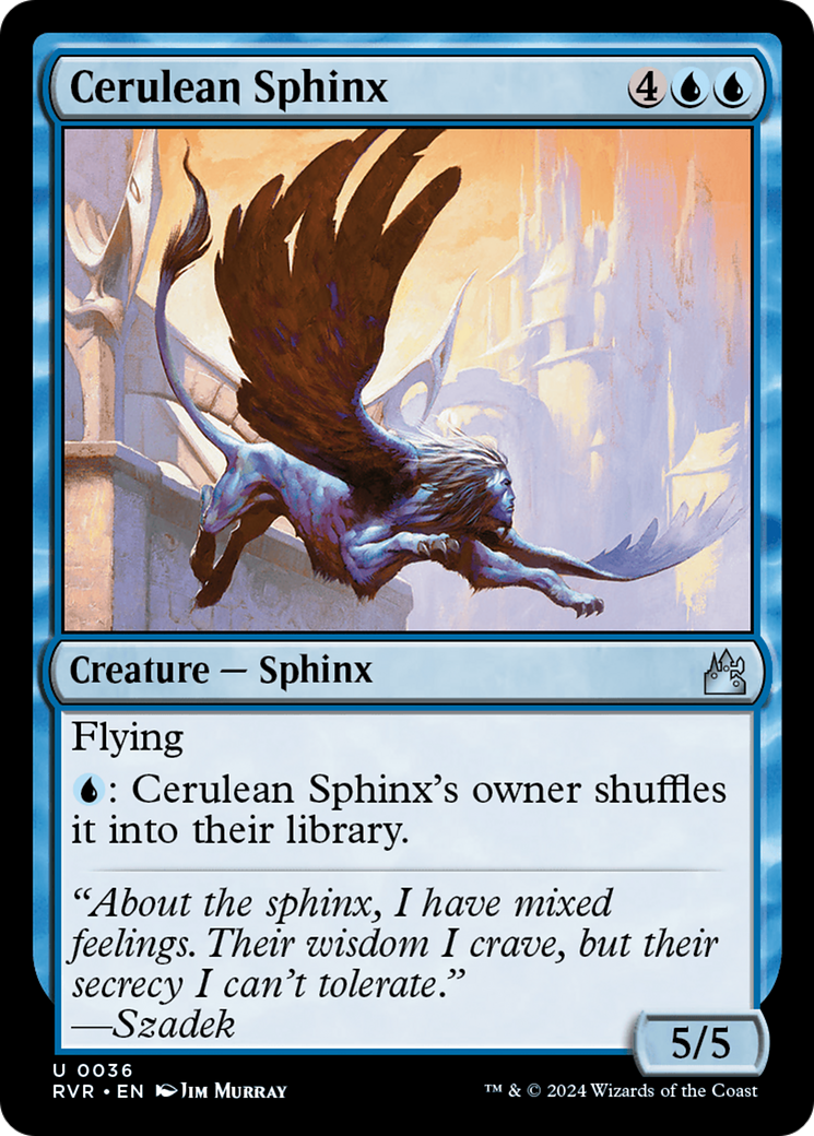 Cerulean Sphinx (RVR-036) [Ravnica Remastered] Foil