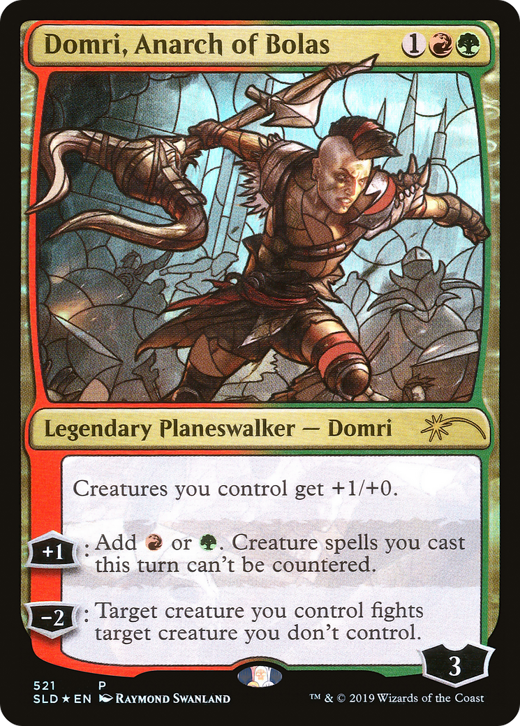 Domri, Anarch of Bolas (Stained Glass) (SLD-521) [Secret Lair Drop] Foil