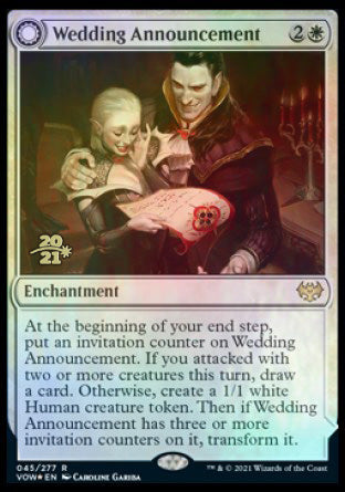 Wedding Announcement // Wedding Festivity (PRE-45S) [Innistrad: Crimson Vow Promos]: (Double Faced Transform) Foil