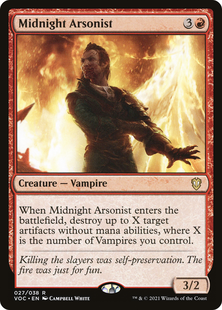 Midnight Arsonist (VOC-027) [Crimson Vow Commander]
