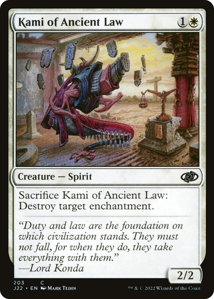 Kami of Ancient Law (J22-203) [Jumpstart 2022]