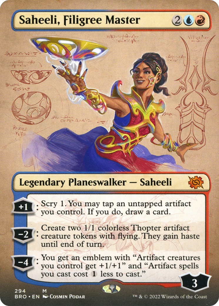 Saheeli, Filigree Master (Borderless) (BRO-294) [The Brothers' War]