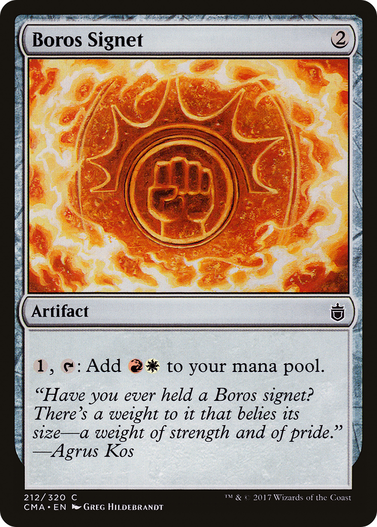 Boros Signet (CMA-212) [Commander Anthology]