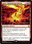 Jaya's Immolating Inferno (PRE-133S) [Dominaria Promos] Foil