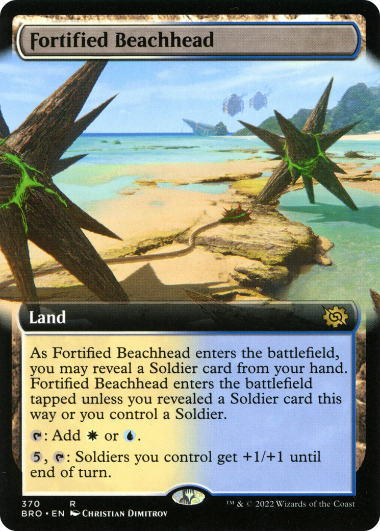 Fortified Beachhead (Extended Art) (BRO-370) [The Brothers' War]