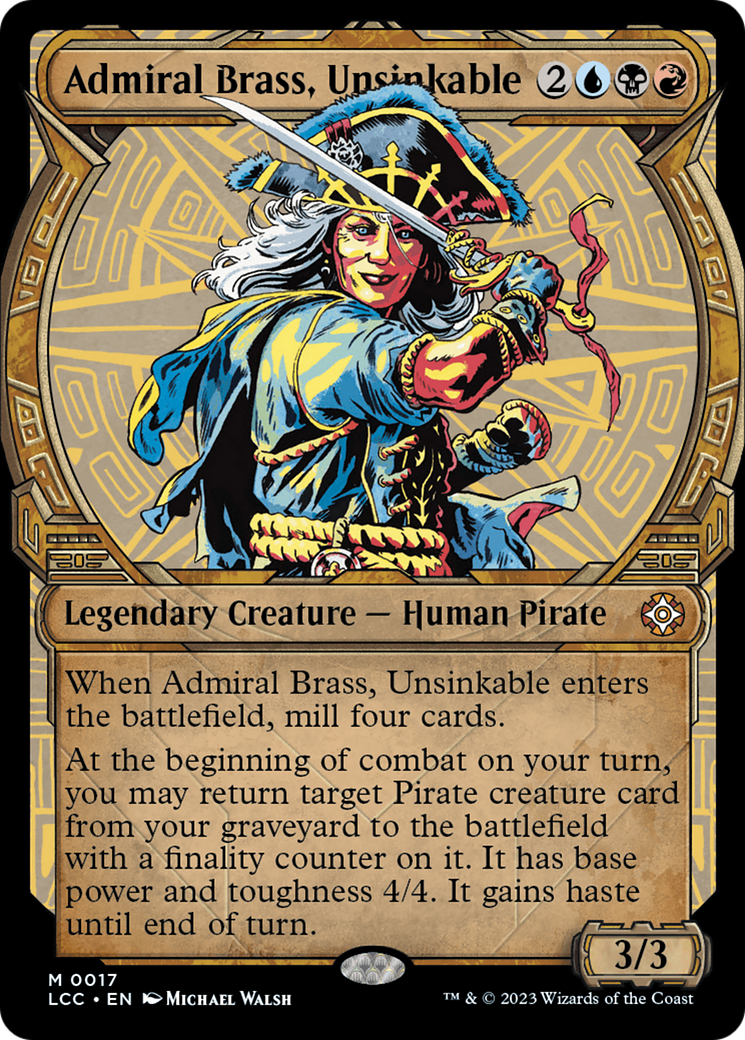 Admiral Brass, Unsinkable (LCC-017) [The Lost Caverns of Ixalan Commander]: (Showcase) Foil
