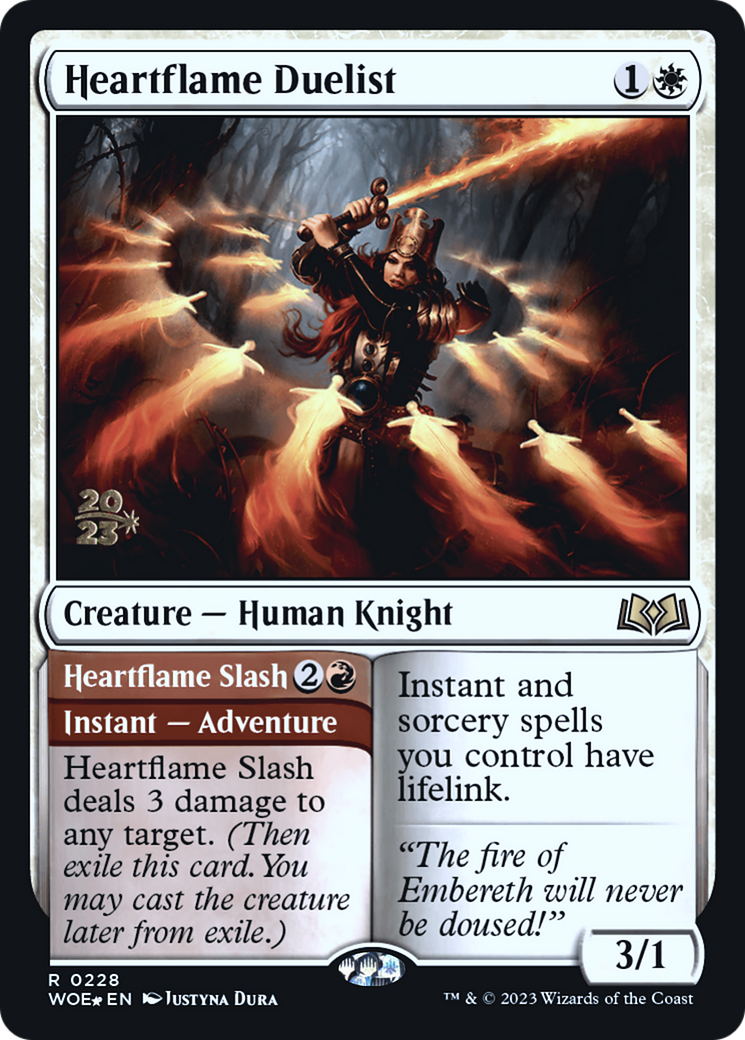 Heartflame Duelist // Heartflame Slash (PRE-228S) [Wilds of Eldraine Promos] Foil