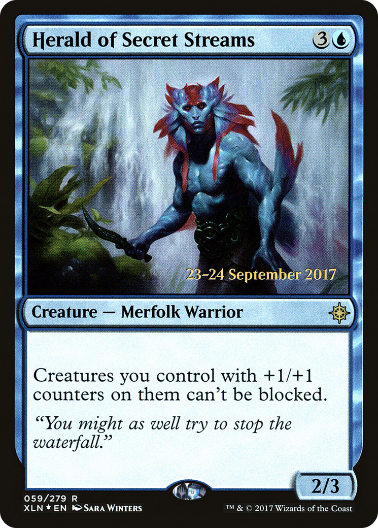 Herald of Secret Streams (PRE-59S) [Ixalan Promos] Foil