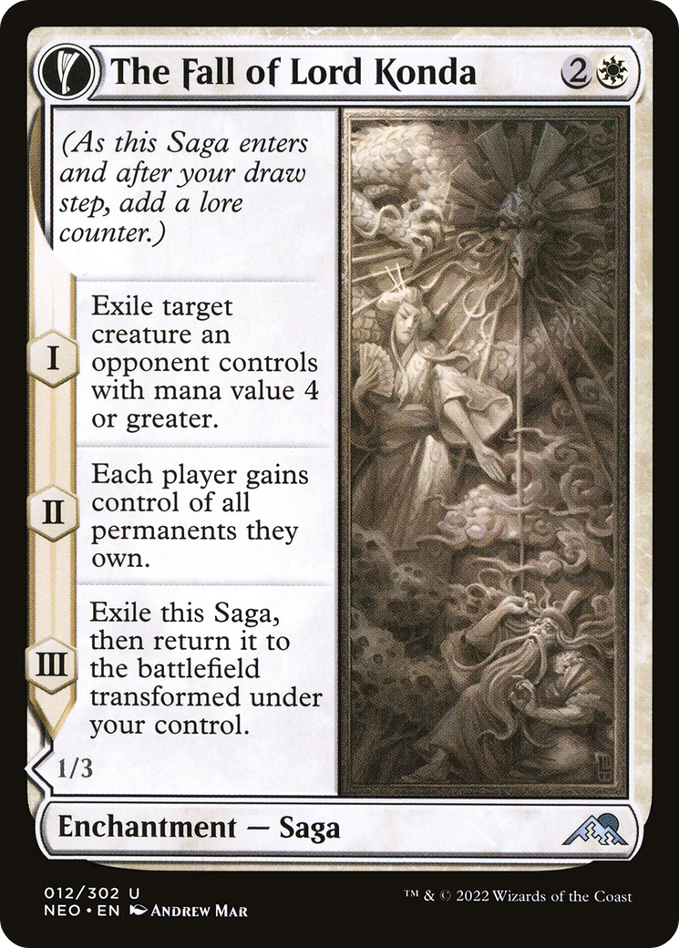 The Fall of Lord Konda (NEO-012) [Kamigawa: Neon Dynasty] Foil