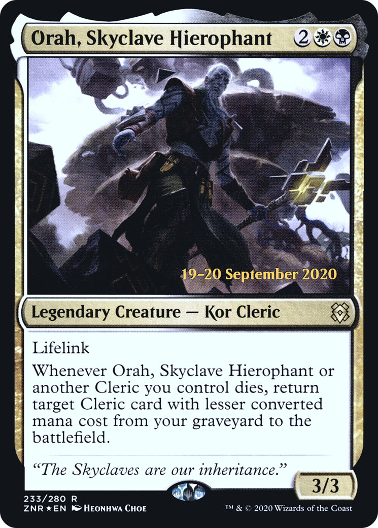 Orah, Skyclave Hierophant (PRE-233S) [Zendikar Rising Promos] Foil