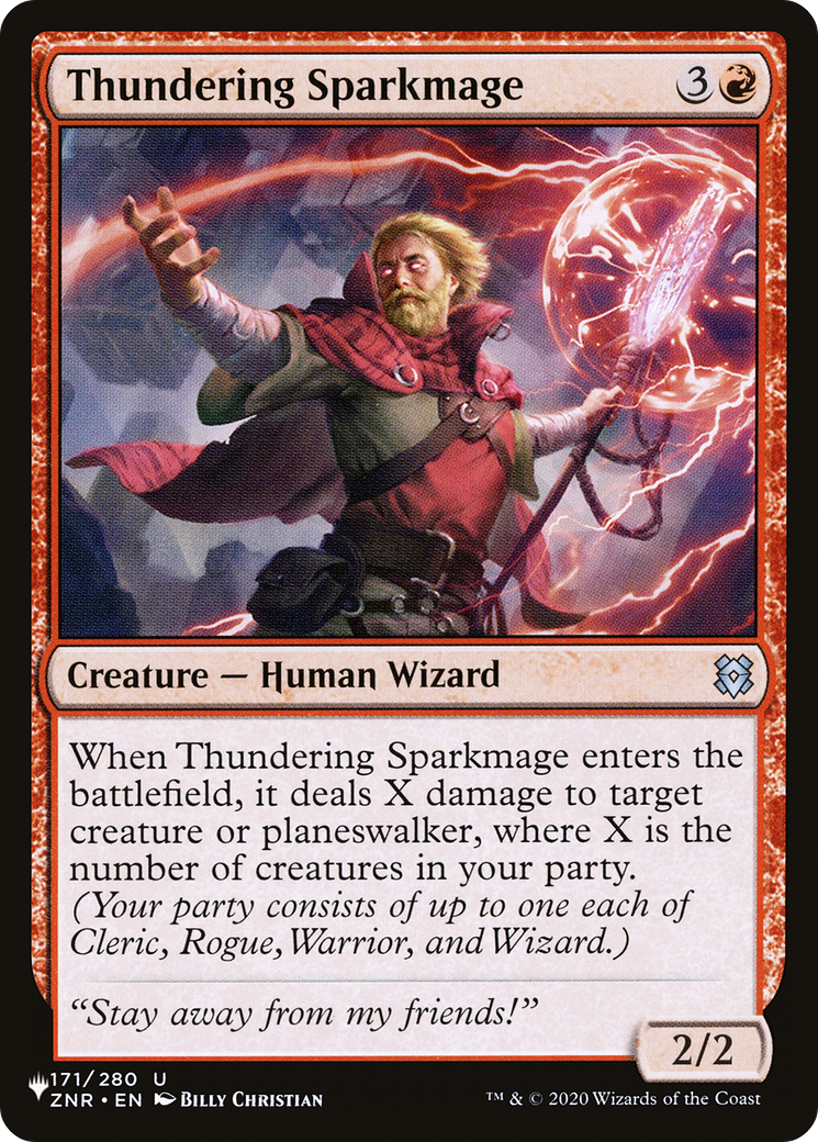 Thundering Sparkmage (LIST-ZNR-171) [The List]