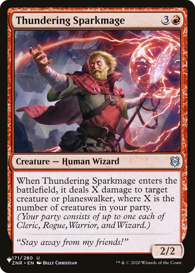 Thundering Sparkmage (LIST-ZNR-171) [The List]