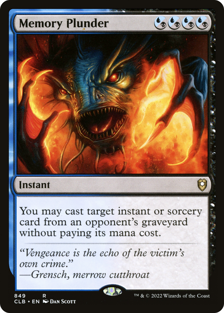 Memory Plunder (CLB-849) [Commander Legends: Battle for Baldur's Gate]