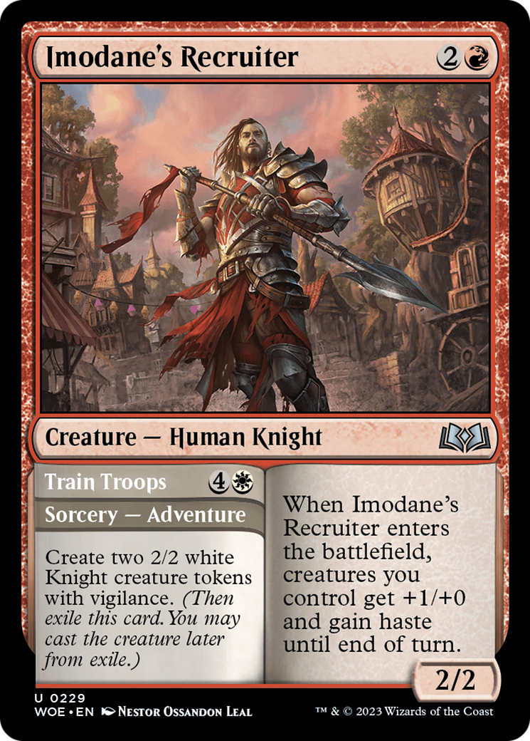 Imodane's Recruiter // Train Troops (WOE-229) [Wilds of Eldraine]