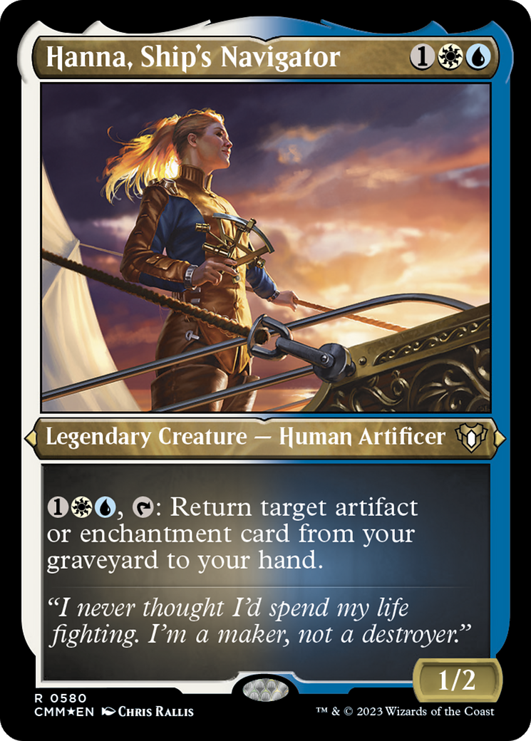 Hanna, Ship's Navigator (CMM-580) [Commander Masters] Etched Foil