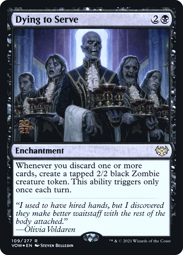 Dying to Serve (PRE-109) [Innistrad: Crimson Vow Promos] Foil