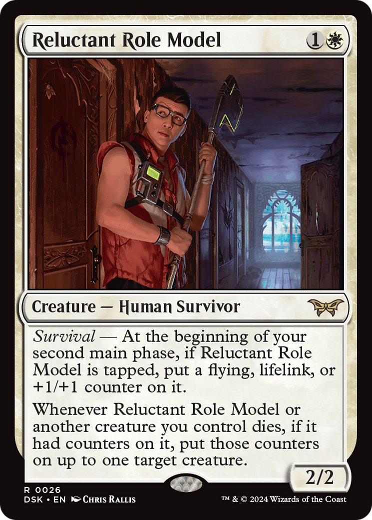 Reluctant Role Model (DSK-026) [Duskmourn: House of Horror] Foil
