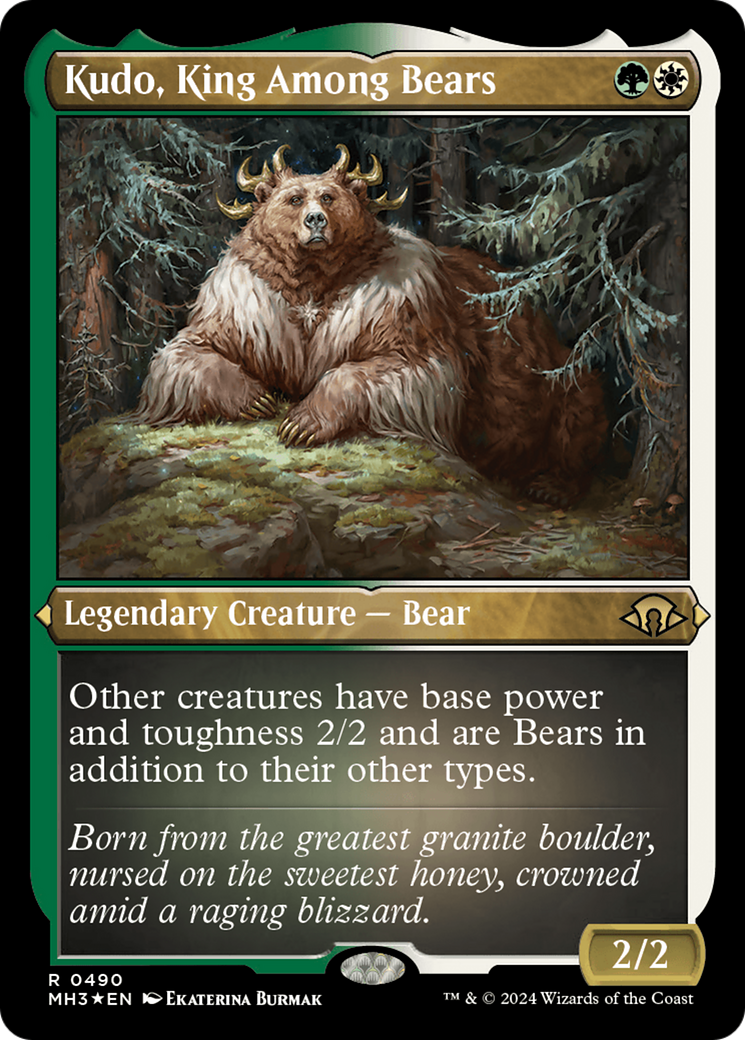 Kudo, King Among Bears (MH3-490) [Modern Horizons 3] Etched Foil
