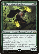 Sage of Ancient Lore // Werewolf of Ancient Hunger (SOI-225) [Shadows over Innistrad]: (Double Faced Transform) Foil